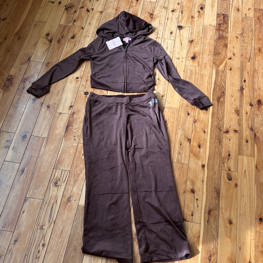 Brown Velour Juicy Couture Tracksuit